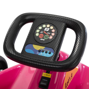 12V Kids Electric 4-Wheel Ride-On Go-Kart with Remote Control, Blue, Ages 3-8 Trend Times 26