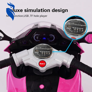 12V Kids Electric 3-Wheel Ride-On Motorcycle Toy with LED Lights for Ages 3-8 Trend Times 6