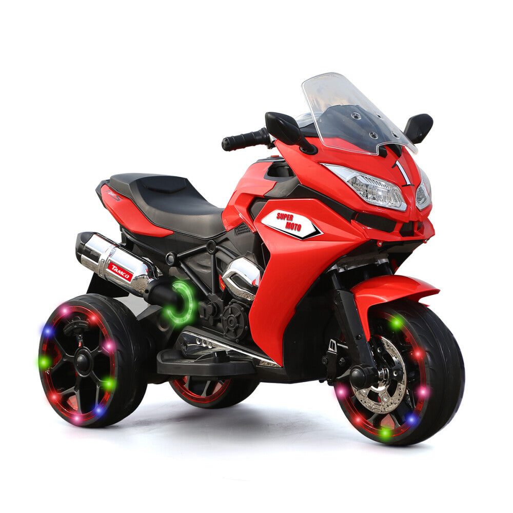 12V Kids Electric Ride-On Motorcycle with 3 LED Lighted Wheels Trend Times 0