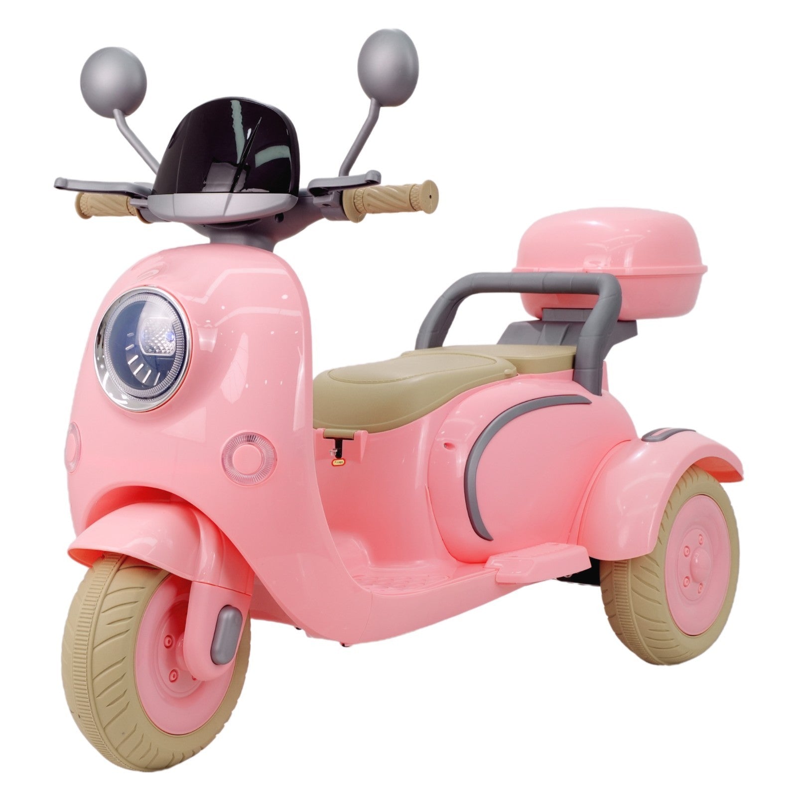 12V Electric Kids 3-Wheeler Ride-On Motorcycle Tricycle 2-Seater with Remote Control Trend Times 0