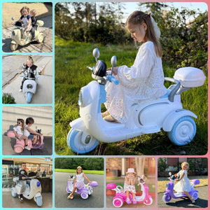 12V Electric Kids 3-Wheeler Ride-On Motorcycle Tricycle 2-Seater with Remote Control Trend Times 7