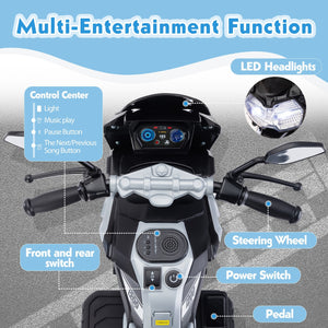 12V Battery-Powered Kids Electric Ride-On Motorcycle with Music Trend Times 2