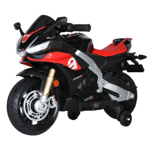 12V Kids Electric Ride-On Motorcycle Toy with Bluetooth Music, Auxiliary Wheels, and LED Lights Trend Times 0