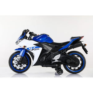 12V Kids Electric Ride-On Motorcycle Toy with Bluetooth Music, Auxiliary Wheels, and LED Lights Trend Times 17