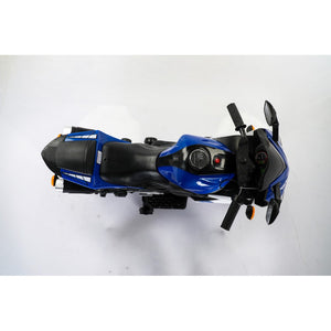12V Kids Electric Ride-On Motorcycle Toy with Bluetooth Music, Auxiliary Wheels, and LED Lights Trend Times 18