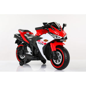12V Kids Electric Ride-On Motorcycle Toy with Bluetooth Music, Auxiliary Wheels, and LED Lights Trend Times 7