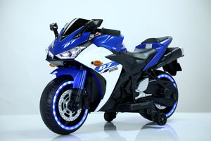 12V Kids Electric Ride-On Motorcycle Toy Car with Training Wheels and LED Lights Trend Times 15