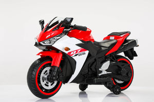 12V Kids Electric Ride-On Motorcycle Toy Car with Training Wheels and LED Lights Trend Times 2