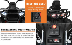 12V Kids Electric Ride-On 4-Wheeler ATV Toy Car with 2 Speeds and LED Lights Trend Times 12