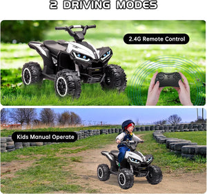 12V Kids Electric Ride-On ATV Quad 4-Wheeler Toy with Music and LED Lights Trend Times 8