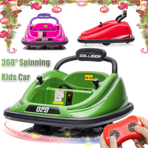 12V Kids Electric Ride-On Bumper Car with 360° Spinning and Remote Control Trend Times 8