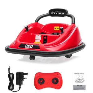 12V Kids Electric Ride-On Bumper Car Toy with 360° Spin, Remote Control, and LED Lights Trend Times 13