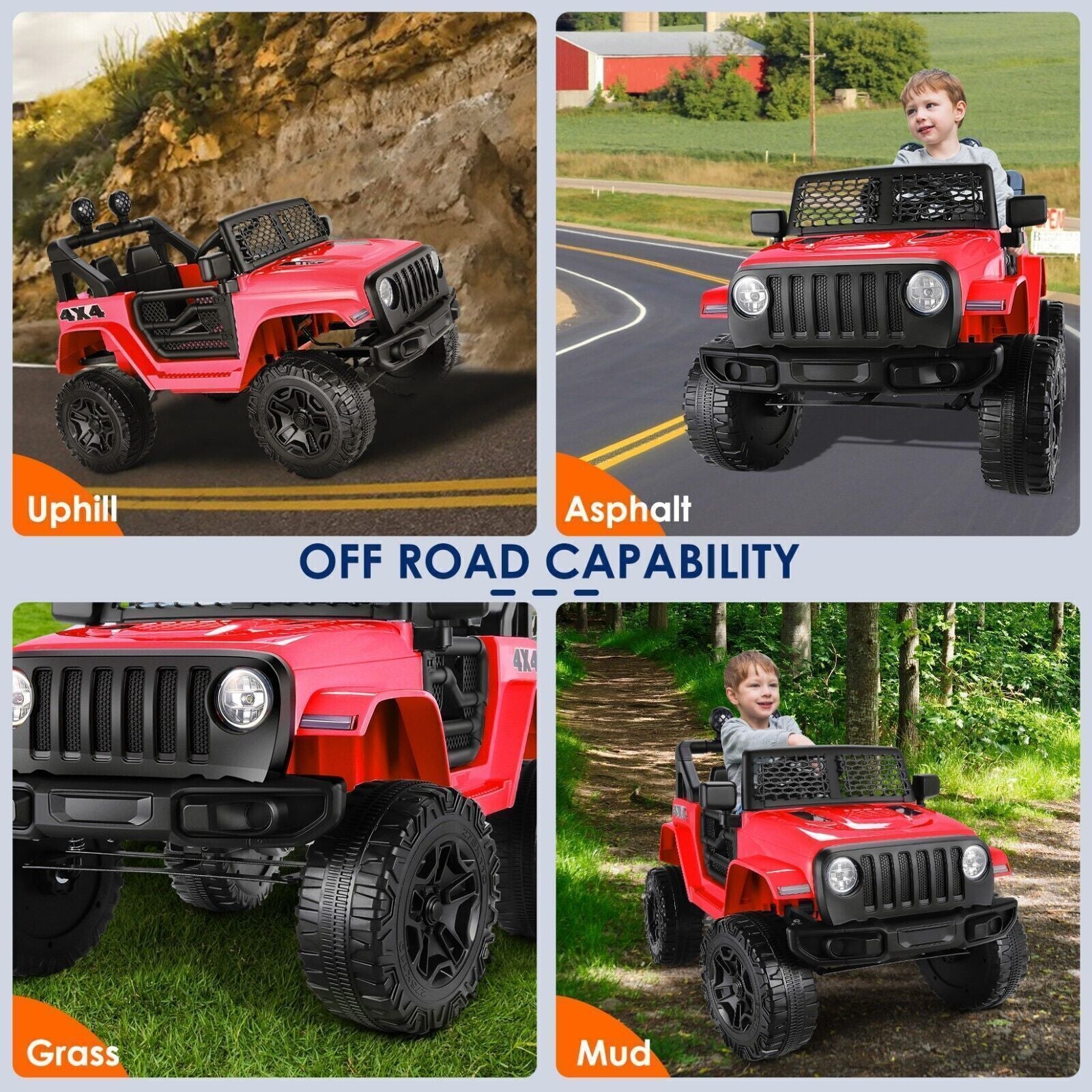 12V Kids Electric Ride-On Jeep Car with Remote Control, 3 Speeds, and LED Lights Trend Times 1