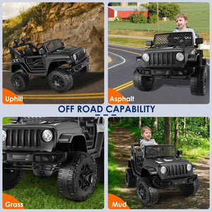 12V Kids Electric Ride-On Jeep Car with Remote Control, 3 Speeds, and LED Lights Trend Times 18