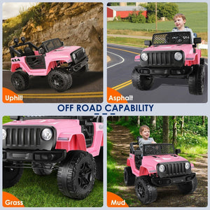 12V Kids Electric Ride-On Jeep Car with Remote Control, 3 Speeds and LED Lights Trend Times 18