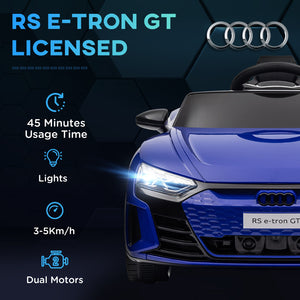 12V Kids Electric Ride-On Car Licensed Audi RS e-tron GT Dark Blue Trend Times 7