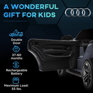 12V Kids Electric Ride-On Car Licensed Audi RS e-tron GT Gray Trend Times 9