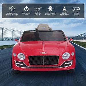 12V Kids Electric Ride-On Car Toy Licensed Bentley Style with LED Lights and Remote Control Trend Times 1