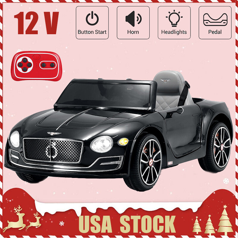12V Kids Electric Ride-On Car with Remote Control Licensed Bentley Style Toy Trend Times 0