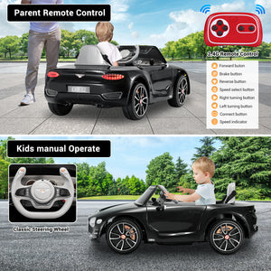 12V Kids Electric Ride-On Car with Remote Control Licensed Bentley Style Toy Trend Times 4