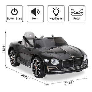 12V Kids Electric Ride-On Car with Remote Control Licensed Bentley Style Toy Trend Times 6
