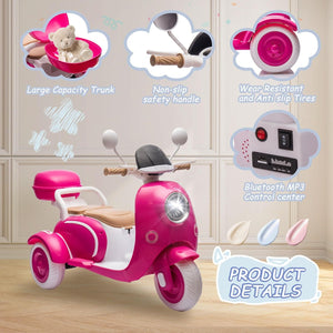 12V Kids Electric Ride-On Tricycle Motorcycle with Bluetooth and LED Lights Trend Times 14