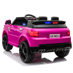 12V Kids Electric Ride-On Police SUV Truck Toy with Remote Control and Music Trend Times 3