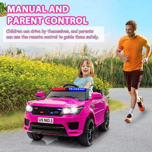 12V Kids Electric Ride-On Police SUV Truck Toy with Remote Control and Music Trend Times 6