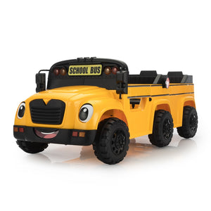 12V Kids Electric 2-Seater Ride-On School Bus Toy Car with Remote Control Trend Times 9
