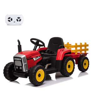 12V Kids Electric Ride-On Tractor with Trailer Battery Powered Car Toy and Remote Control Trend Times 7