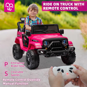 12V Kids Electric Ride-On Truck Car with Remote Control, Twin 35W Motors, 3.5 MPH Max Speed Trend Times 1