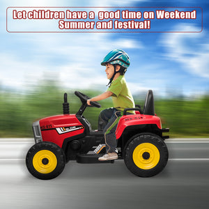 12V Battery-Powered Kids Electric Ride-On Tractor with Trailer and Remote Control Trend Times 6