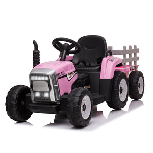 12V Electric Kids Tractor with Trailer Toddler Ride-On Car and Remote Control Trend Times 11