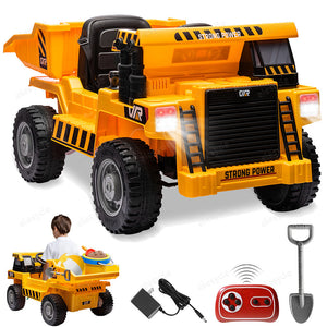 12V Kids Electric Ride-On Dump Truck with Remote Control and Functional Shovel Bed Trend Times 0