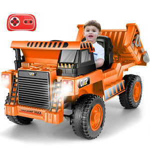12V Kids Electric Ride-On Dump Truck with Remote Control, Music, and Functional Dump Bed Trend Times 11