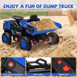 12V Electric Kids Ride-On Dump Truck Construction Vehicle with Remote Control Trend Times 10