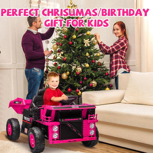 12V Electric Kids Ride-On Dump Truck Construction Vehicle with Remote Control Trend Times 18