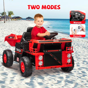 12V Electric Kids Ride-On Dump Truck Construction Vehicle with Remote Control Trend Times 20