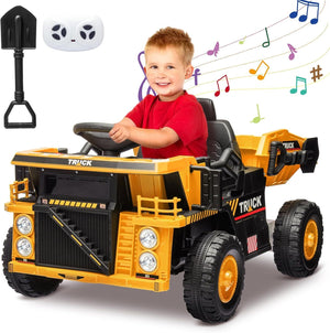 12V Electric Kids Ride-On Dump Truck Construction Vehicle with Remote Control Trend Times Variant 0