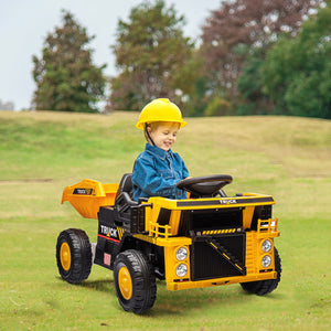 12V Electric Kids Ride-On Dump Truck with Functional Dump Bed and Shovel Trend Times Variant 0