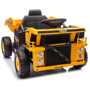 12V Kids Ride-On Dump Truck with Remote Control, Speeds 1.2-3.1 MPH, Toy for Ages 3-5 Trend Times 3