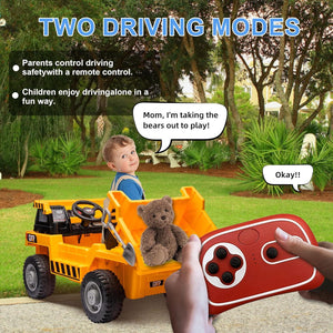 12V Kids Ride-On Electric Dump Truck with Remote Control, Shovel, MP3, and USB Player Trend Times 3