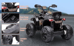 12V Kids Electric Ride-On ATV 4-Wheeler Quad Car Toy with MP3 and Headlights Trend Times 6