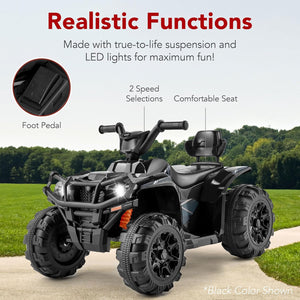 12V Kids Electric Ride-On 4 Wheeler ATV Quad Car Toy with Bluetooth Audio, 2.4 MPH Trend Times 3