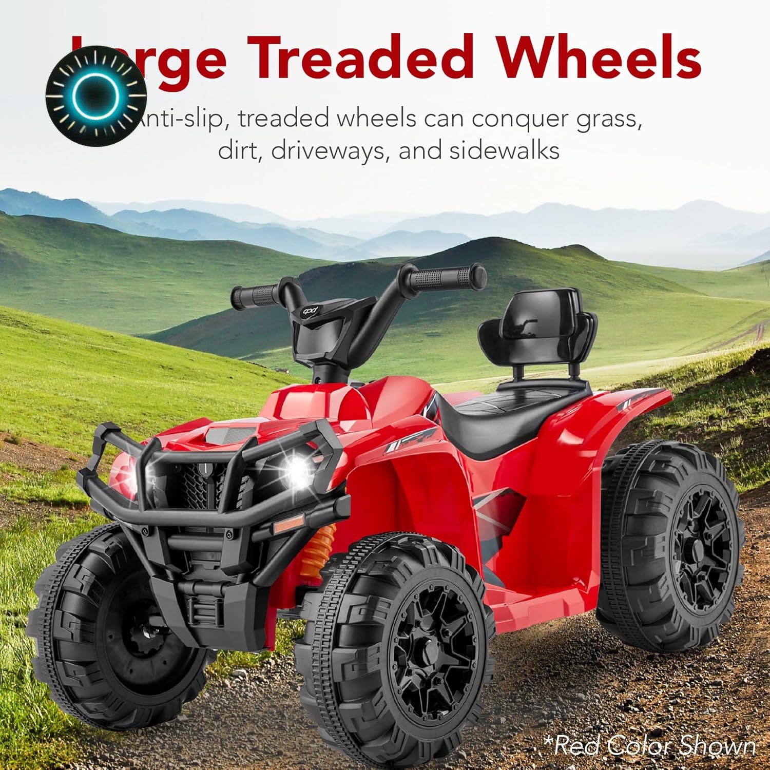 12V Kids Electric Ride-On ATV 4-Wheeler Quad Car Toy with Bluetooth Audio and 2.4 MPH Speed Trend Times 1