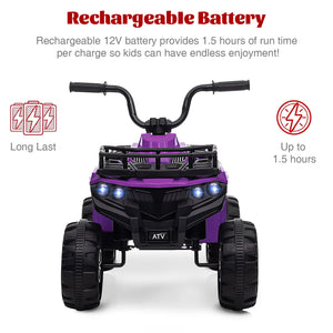 12V Kids Electric Ride-On ATV with Adjustable High and Low Speed Toy Car Trend Times 17