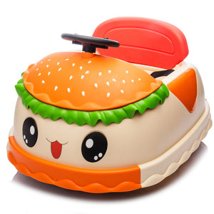 12V Kids Electric Ride-On Bumper Car with Parental Control and Hamburger Design Trend Times 0