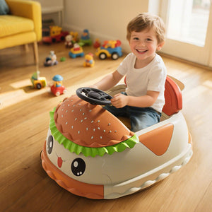 12V Kids Electric Ride-On Bumper Car with Parental Control and Hamburger Design Trend Times 1