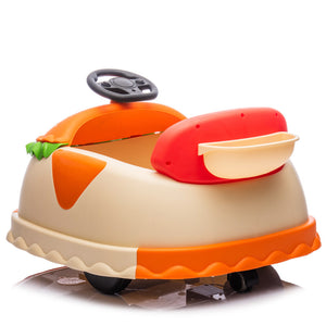 12V Kids Electric Ride-On Bumper Car with Parent Remote Control Realistic Hamburger Design Trend Times 12