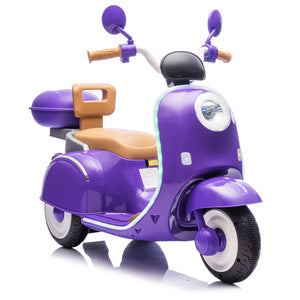 12V Kids Electric Ride-On Moped Motorcycle with Bluetooth and Power Display Trend Times 10